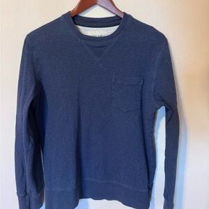 Eddie Bauer Men's Deep Blue Crewneck Sweater 100% Cotton